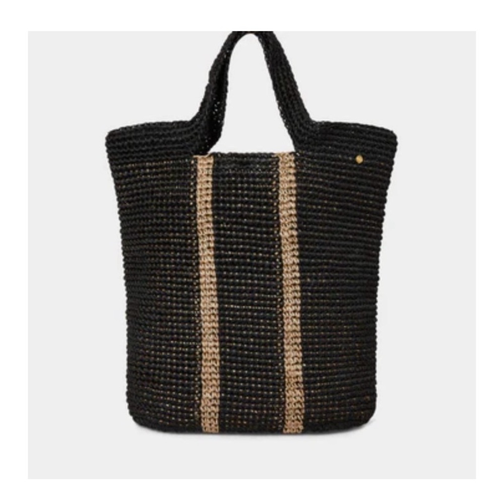 Todd Snyder Guanabana Woven Tote with Natural Stripe